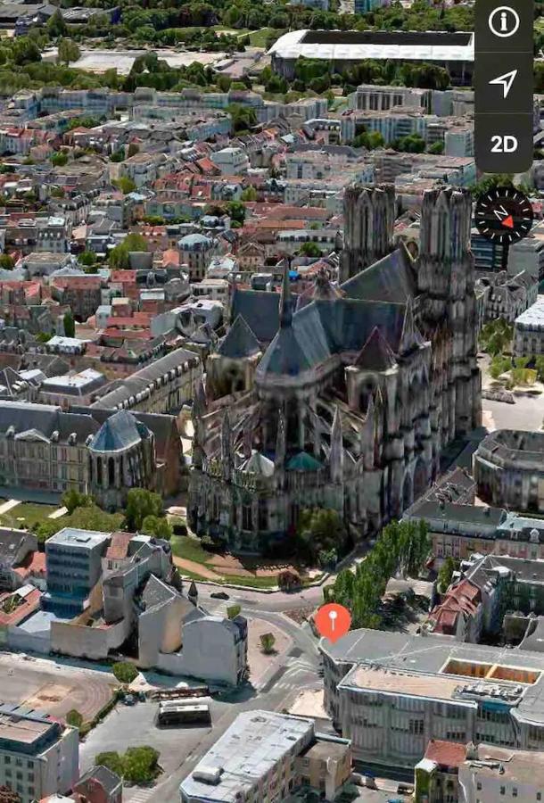 랭스 Loft Des Sacres - Vue Unique Sur La Cathedrale 아파트 외부 사진